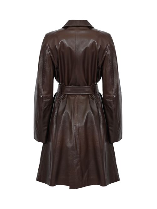 Trench MSTAMACA in pelle Marrone MAX MARA STUDIO | 2616471011600002